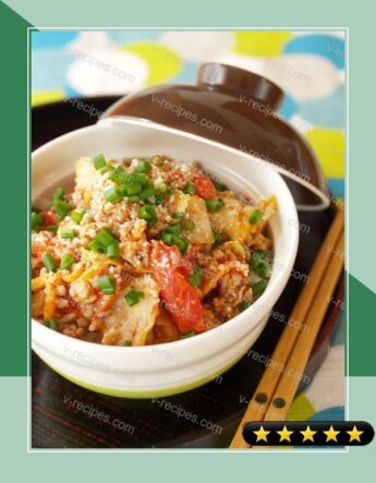 Kimchi and Tomato Rice Bowl for an Energy Boost in the Morning recipe