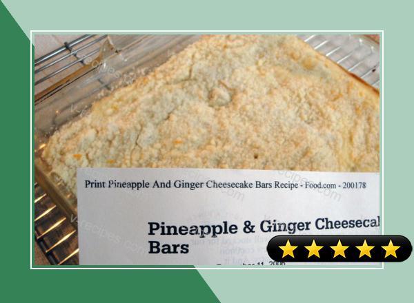 Pineapple & Ginger Cheesecake Bars recipe