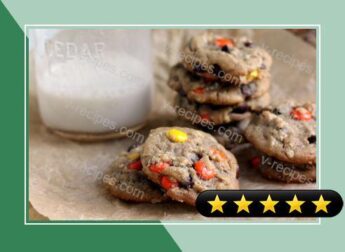 Cookie Butter Monster Cookies with Reeses Pieces recipe