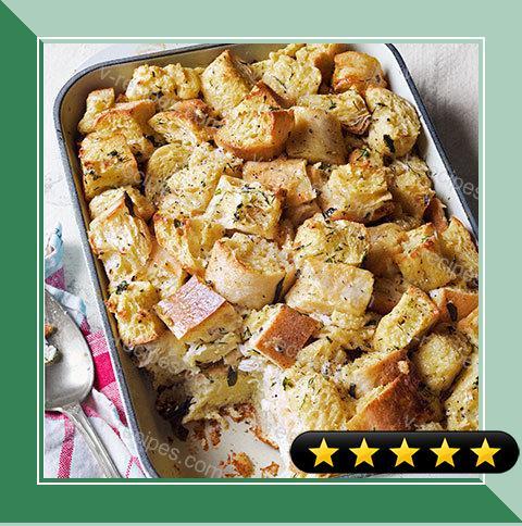 Savory Bread Pudding with Fresh Chives recipe