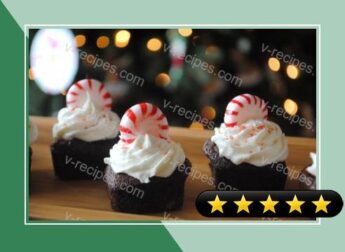 Brownie Bites with Peppermint White Chocolate Buttercream Frosting recipe