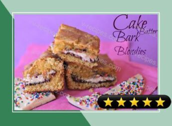 Cake Batter Bark Blondies recipe