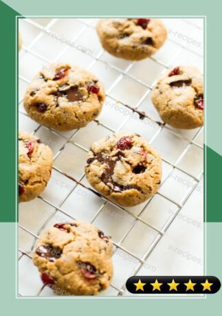 Cashew Butter Cookies with Cranberries and Chocolate Chips recipe
