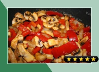 Sauteed Peppers and Mushrooms with Caramelized Onions recipe