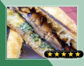 Grilled Portobello Mushroom Sandwich with Basil Mustard Sauce recipe