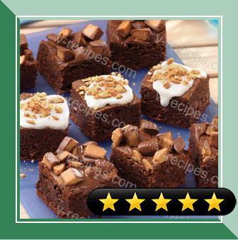 Super Fudgy Three-Way Topped Brownies recipe