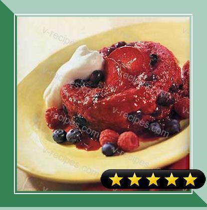 Plum and Berry Summer Puddings recipe