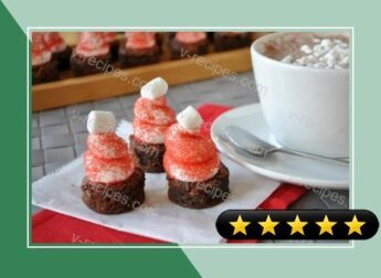 Hot Chocolate Santa Hat Brownies recipe