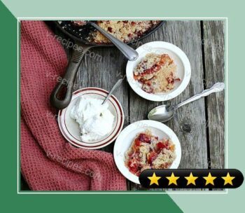 Skillet-Baked Peach and Cherry Cobbler recipe