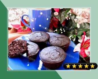 Healthy Deep Dark Chocolate Muffins recipe