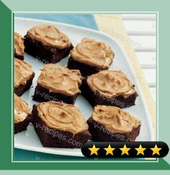 Chocolate Brownies with Peanut Butter Frosting recipe