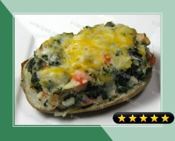 Stuffed Potatoes With Kale and Red Pepper recipe