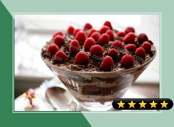 Triple Chocolate Trifle With Raspberries recipe