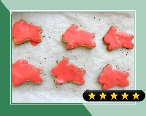 Coconut-Almond Easter Bunny Sugar Cookies with Pink Coconut Icing recipe