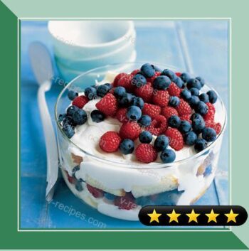 Red, White, and Blueberry Trifle recipe