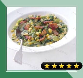 Baby Lima Beans and Corn in Chive Cream recipe