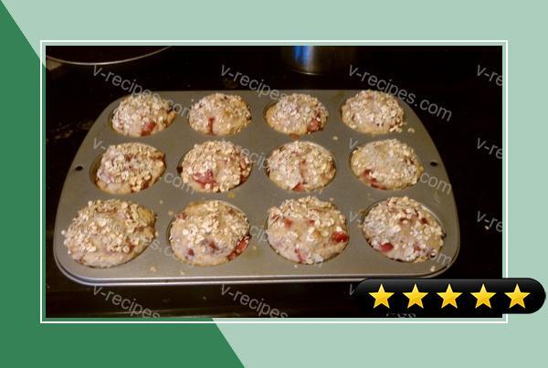 Strawberry Buttermilk Oatmeal Muffins recipe
