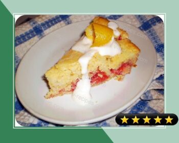 Lemon-Raspberry Cornmeal Cake recipe