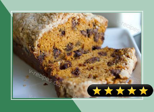 Pumpkin Chocolate Chip Bread with Streusel Topping recipe
