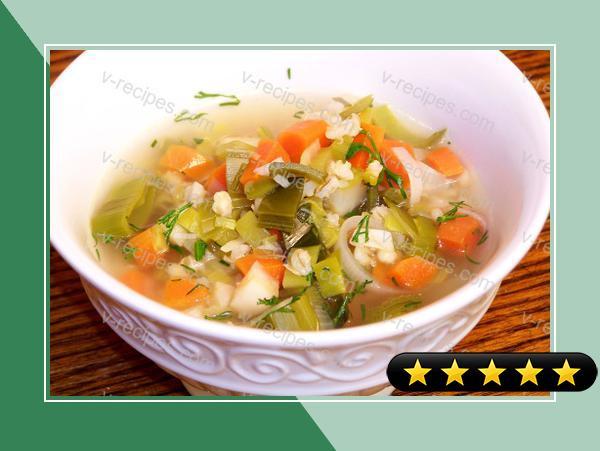 Barley Soup With Root Vegetables recipe