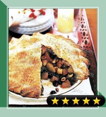 Apple Pie with Hazelnuts and Dried Sour Cherries recipe