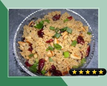 Couscous with Curry, Cranberries and Toasted Pine Nuts recipe