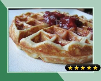 Waffles With Fresh Strawberry Syrup - Emeril Lagasse recipe