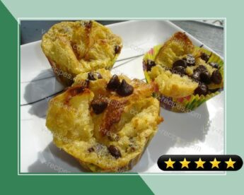 Heavenly Chocolate Chip Bread Pudding Muffins recipe