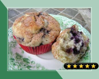 Maine Blueberry-Sour Cream Muffins recipe