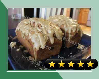 Softest Chocolate Chip Pumpkin Bread with Maple-Caramel Frosting recipe