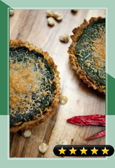 Spinach Tart With Garlic Sesame Crust recipe
