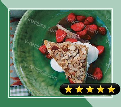 Toasted-Almond Cake with Strawberries in Rose-Water Syrup recipe