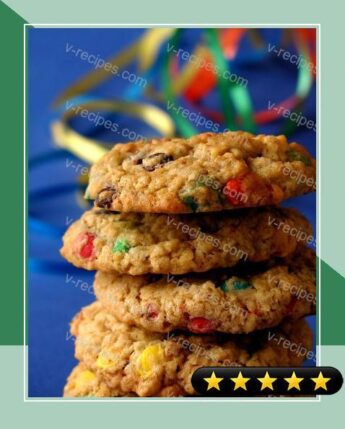 Chewy Oatmeal and M&M Cookies recipe