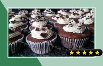 Chocolate Cupcakes with Buttercream and Chocolate Toppings recipe