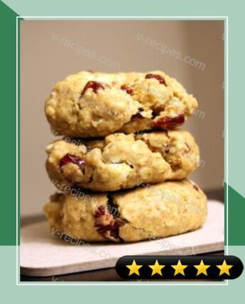 Crumbly Oatmeal Craisin White Chocolate Chip Cookies recipe