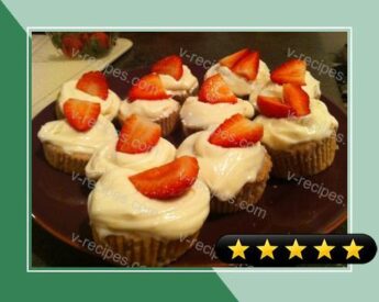 Strawberry Cupcakes with Low Fat Cream Cheese Frosting recipe