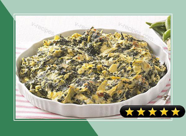 Cheesy Spinach and Artichoke Dip recipe