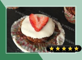 Strawberry Banana Cupcakes with Silky Goat Cheese Frosting recipe