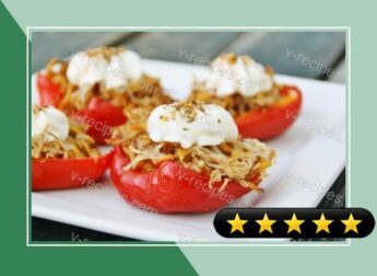Southwest Cream Cheese Stuffed Red Peppers recipe
