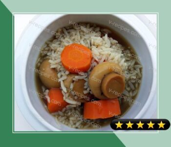 Carrot And Mushroom Rice Soup recipe