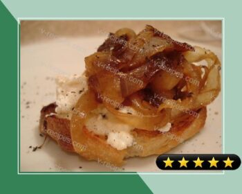 Goat Cheese Toast with Caramelized Onion Jam recipe