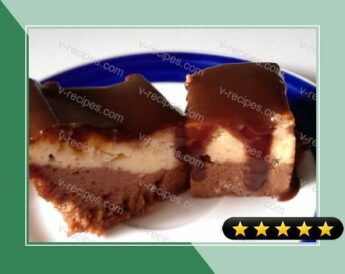 Chocolate and Vanilla Layered Crustless Cheesecake recipe