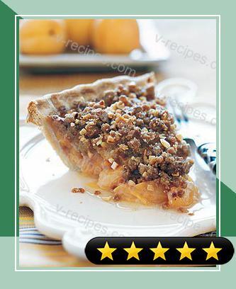 Apricot Pie with Candied Ginger and Crunchy Topping recipe
