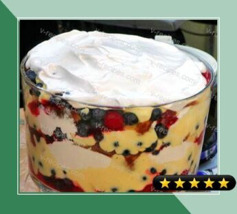 Cherry and Blueberry Trifle recipe