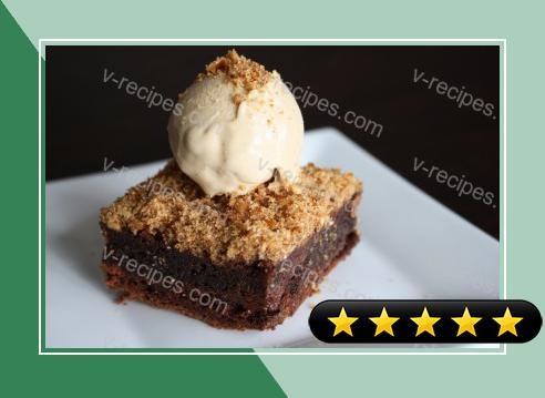 Chocolate Brownies with a Pretzel Crumble recipe