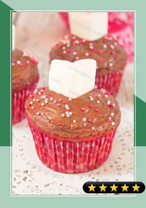 Pink Velvet Cupcakes with Chocolate Frosting recipe