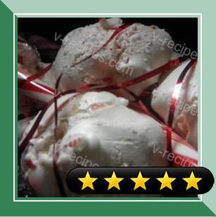 Chocolate Chip Candy Cane Meringue Cookies recipe