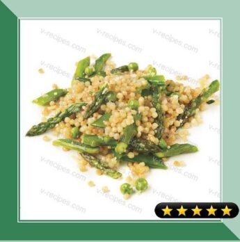 Israeli Couscous with Asparagus, Peas, and Sugar Snaps recipe
