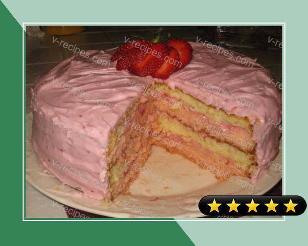 Strawberry Ribbon Cake recipe