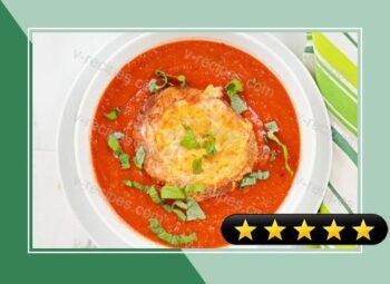 Tomato Basil Soup With Cheesy Bread recipe